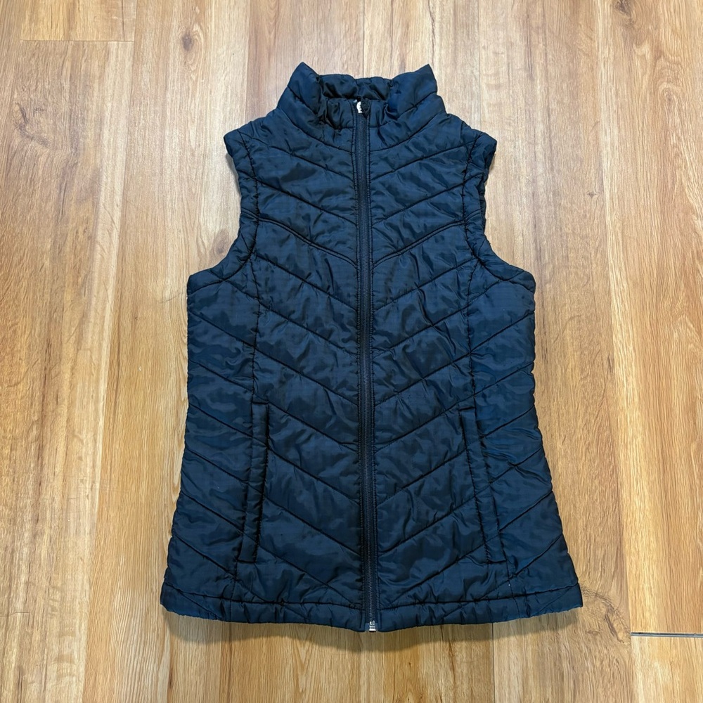 Women's Black Quilted Columbia Vest